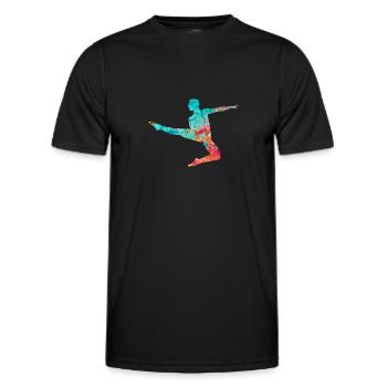 Danseur PopArt - T-shirt sport Homme - noir - Devant - AI Model Male 178 dark (178cm)