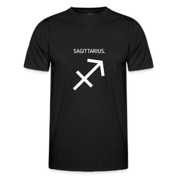 Zodiac Sign Sagittarius Horoscope Sagittarius Zodiac - Men's Functional T-Shirt - black - Front - AI Model Male 178 dark (178cm)