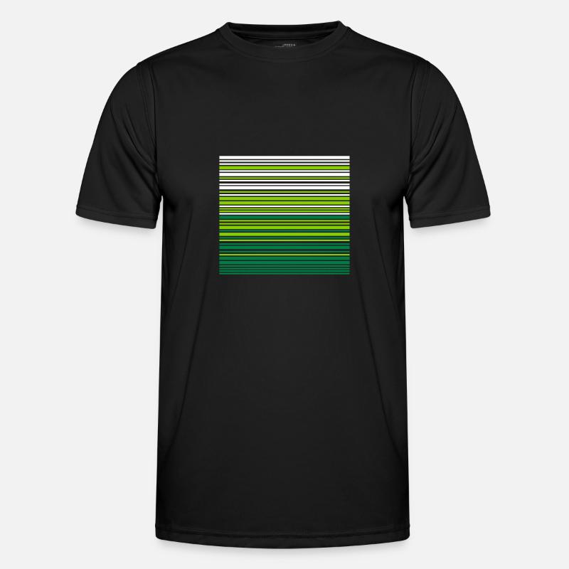 Stripe Gradient Carnival - Men's Functional T-Shirt - black