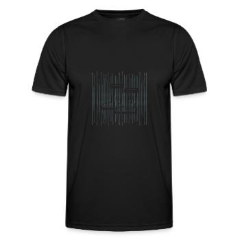 Bottes dans la nature agriculteur ASCII - T-shirt sport Homme - noir - Devant - AI Model Male 178 dark (178cm)