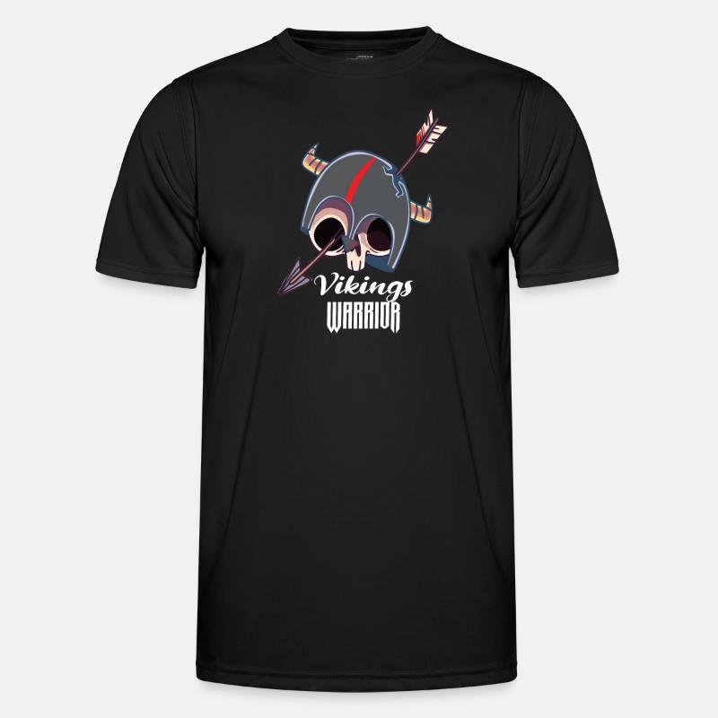 Vikings Warrior - Männer Funktions-T-Shirt - Schwarz