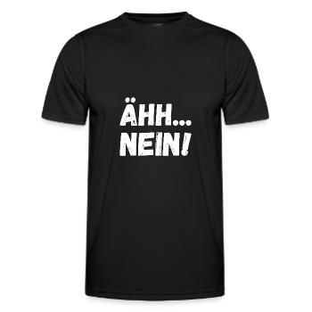 Nein - Männer Funktions-T-Shirt - Schwarz - Vorne - AI Model Male 178 dark (178cm)