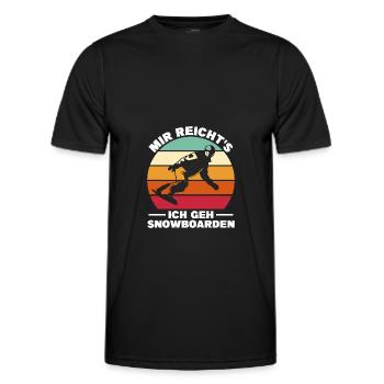 Snowboarden Wintersport Snowboarder Geschenk - Männer Funktions-T-Shirt - Schwarz - Vorne - AI Model Male 178 dark (178cm)