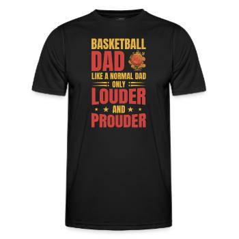 Basketball Dad Papa Vater Geschenkidee - Männer Funktions-T-Shirt - Schwarz - Vorne - AI Model Male 178 dark (178cm)