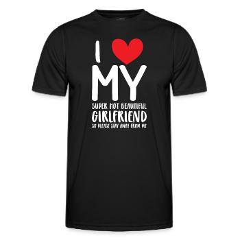 Ich Liebe Meine Freundin Paare Freund Geschenkidee - Männer Funktions-T-Shirt - Schwarz - Vorne - AI Model Male 178 dark (178cm)