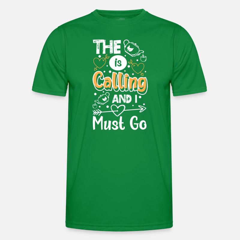 Teetrinker Teebeutel Grüner Tee Kamillentee Männer Funktions-T-Shirt