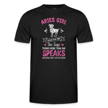 Widder Geburt Aberglaube Minerva - Männer Funktions-T-Shirt - Schwarz - Vorne - AI Model Male 178 dark (178cm)