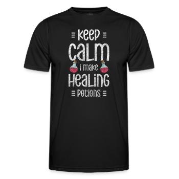 Potion Health Herbs - Men's Functional T-Shirt - black - Front - AI Model Male 178 dark (178cm)