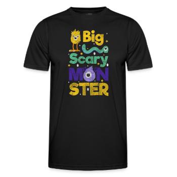 Horror Comic Figure Cute - Men's Functional T-Shirt - black - Front - AI Model Male 178 dark (178cm)