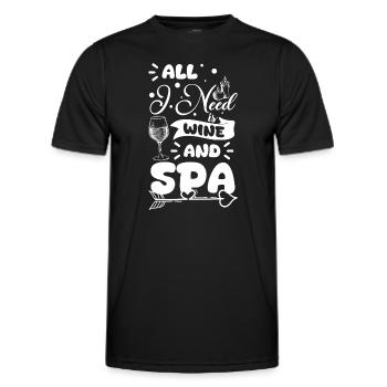 Wellness Holidays Beauty - Men's Functional T-Shirt - black - Front - AI Model Male 178 dark (178cm)