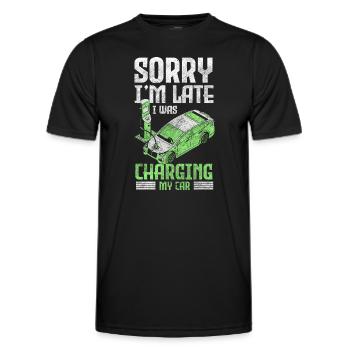 E-Auto Innovation - Männer Funktions-T-Shirt - Schwarz - Vorne - AI Model Male 178 dark (178cm)