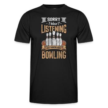 Bowler Track Leisure - Men's Functional T-Shirt - black - Front - AI Model Male 178 dark (178cm)