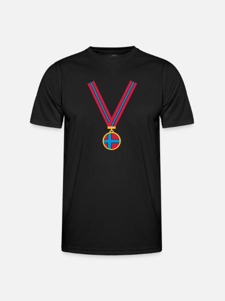 gold_medal_no_flag3_clr - Men's Functional T-Shirt - black