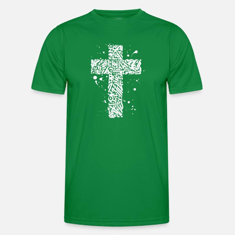 Graffiti Kreuz Männer Funktions-T-Shirt