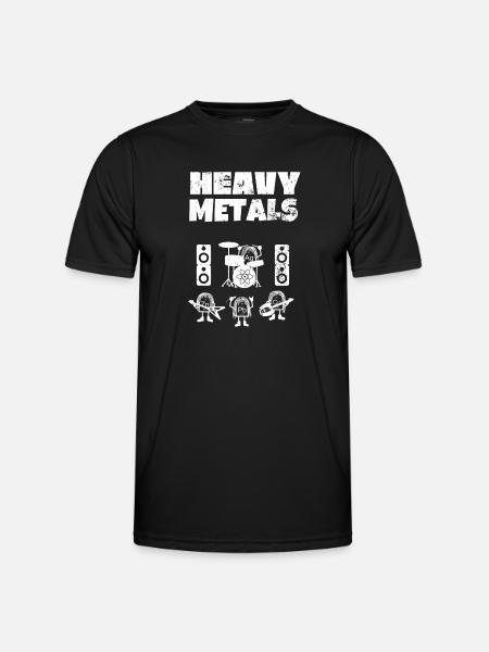 Heavy Metals, Heavy Metals Grunge - Nerd Science - Men's Functional T-Shirt - black