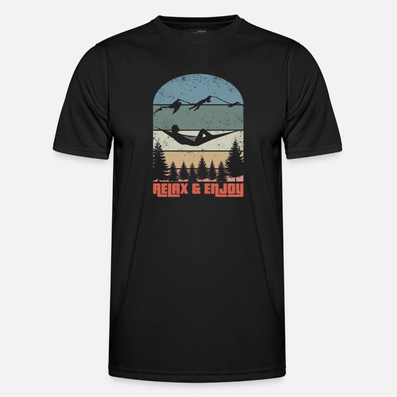 Relax & Enjoy - Männer Funktions-T-Shirt - Schwarz
