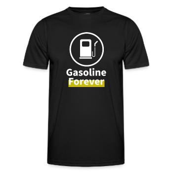 Gasoline Forever - Men's Functional T-Shirt - black - Front - AI Model Male 178 dark (178cm)