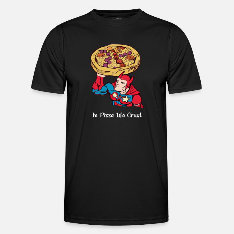 In der Pizza krusten wir - Männer Funktions-T-Shirt - Schwarz