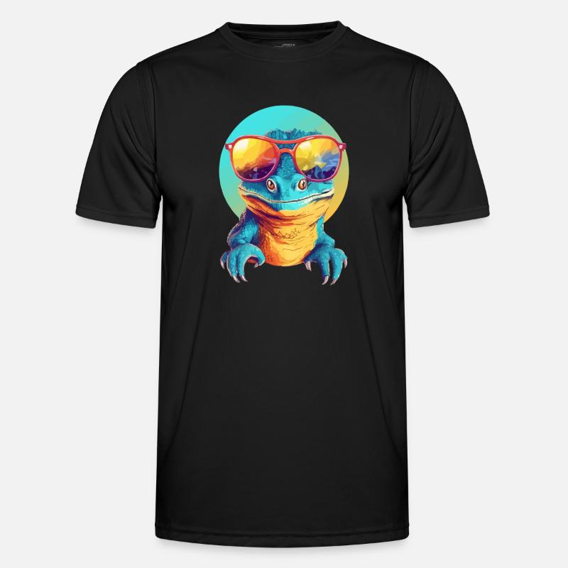 Mali the lizard - Men's Functional T-Shirt - black