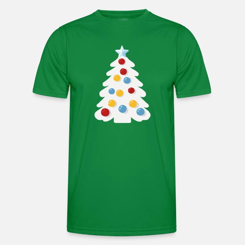 Verschneiter Weihnachtsbaum Männer Funktions-T-Shirt