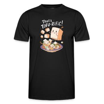 Tofu Lustiges - Männer Funktions-T-Shirt - Schwarz - Vorne - AI Model Male 178 dark (178cm)