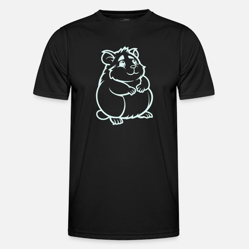 hamster comic tier - Männer Funktions-T-Shirt - Schwarz