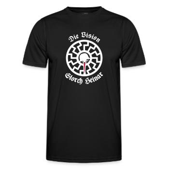 Überzieher "Weiße Sonne" - Männer Funktions-T-Shirt - Schwarz - Vorne - AI Model Male 178 dark (178cm)