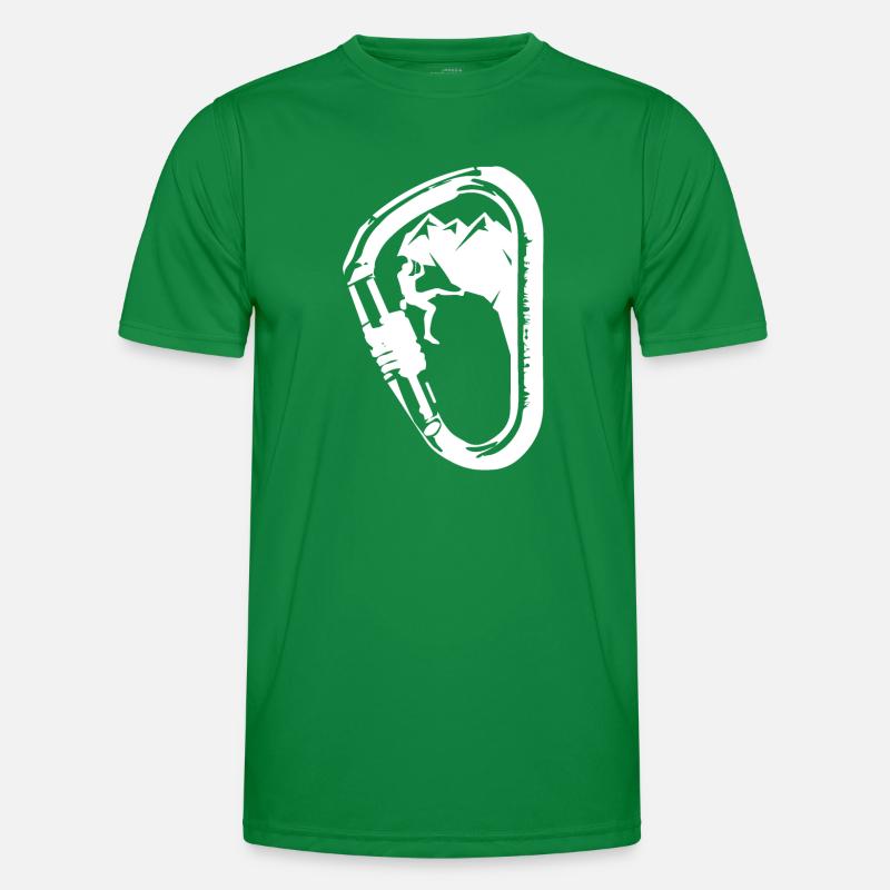 Carabiner Hook Boulderer Climber Gift Men's Functional T-Shirt