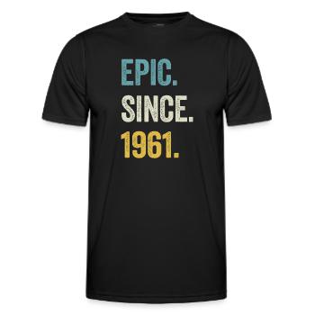 63e anniversaire 63 ans d’épopée depuis 1961 - T-shirt sport Homme - noir - Devant - AI Model Male 178 dark (178cm)