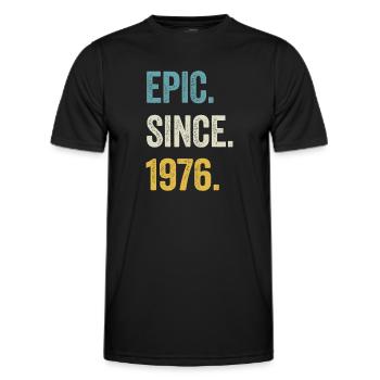 48e anniversaire 48 ans d’épopée depuis 1976 - T-shirt sport Homme - noir - Devant - AI Model Male 178 dark (178cm)