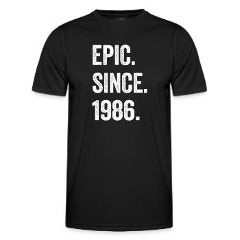 38e anniversaire 38 ans d’épopée depuis 1986 - T-shirt sport Homme - noir - Devant - AI Model Male 178 dark (178cm)