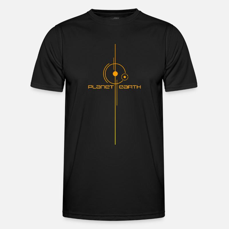 Planet Erde - Männer Funktions-T-Shirt - Schwarz
