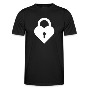 Herzschloss - Männer Funktions-T-Shirt - Schwarz - Vorne - AI Model Male 178 dark (178cm)