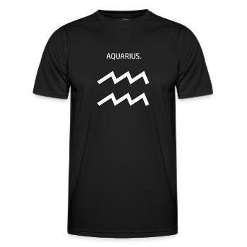 Horoscope du Verseau Signe du zodiaque du Verseau - T-shirt sport Homme - noir - Devant - AI Model Male 178 dark (178cm)