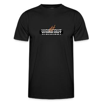 Workout - T-shirt sport Homme - noir - Devant - AI Model Male 178 dark (178cm)