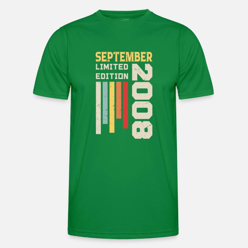 September 2008 Geburtstagsgeschenk September 2008 Männer Funktions-T-Shirt