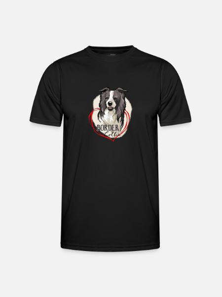 Border Collie - Männer Funktions-T-Shirt - Schwarz