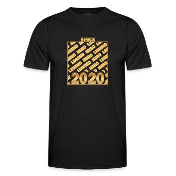 2020 - Men's Functional T-Shirt - black - Front - AI Model Male 178 dark (178cm)