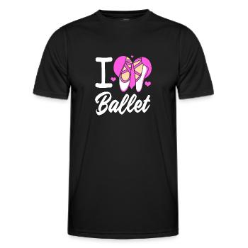Ballett Ballett-Tänzerin - Männer Funktions-T-Shirt - Schwarz - Vorne - AI Model Male 178 dark (178cm)