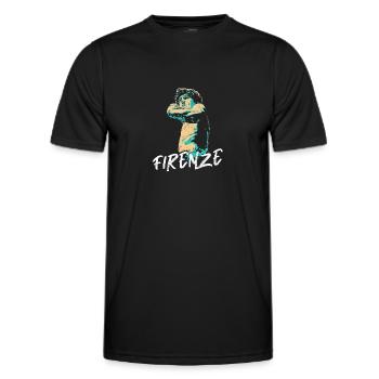 Illustration Skulptur David Meisterwerk Florenz - Männer Funktions-T-Shirt - Schwarz - Vorne - AI Model Male 178 dark (178cm)