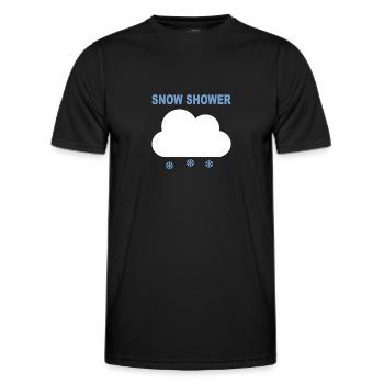 SNOW SHOWER - Männer Funktions-T-Shirt - Schwarz - Vorne - AI Model Male 178 dark (178cm)