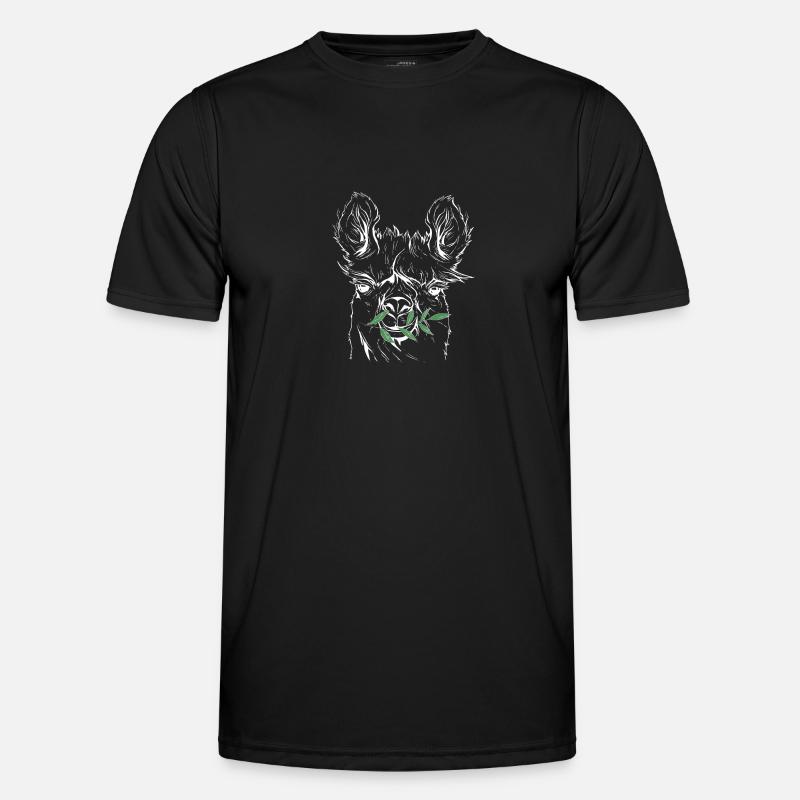 Lama, Alpaca - Männer Funktions-T-Shirt - Schwarz