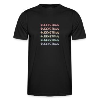 QUEENSTOWN - Nouvelle-Zélande - T-shirt sport Homme - noir - Devant - AI Model Male 178 dark (178cm)