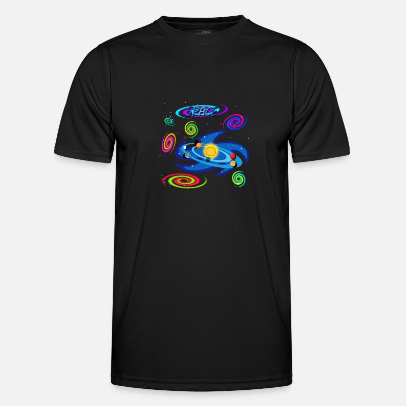 SOLAR SYSTEM (wählen Sie dunkle Farbe für diese Version) - Männer Funktions-T-Shirt - Schwarz