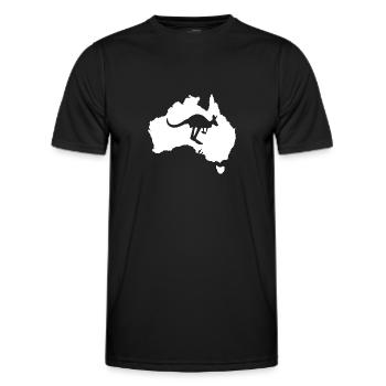 Australie - T-shirt sport Homme - noir - Devant - AI Model Male 178 dark (178cm)