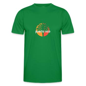 Porto Rico Artistic Vacation Souvenir Palmier - T-shirt sport Homme - vert - Devant - AI Model Male 178 dark (178cm)