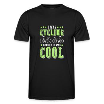 Ciclismo in bicicletta fresco - Maglietta sportiva per uomo - nero - Fronte - AI Model Male 178 dark (178cm)