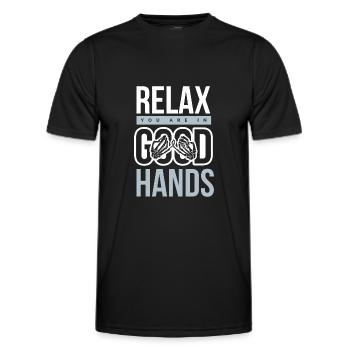 Physiotherapie - Männer Funktions-T-Shirt - Schwarz - Vorne - AI Model Male 178 dark (178cm)