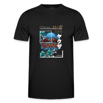 Koi Fisch Japan Art Style - Männer Funktions-T-Shirt - Schwarz - Vorne - AI Model Male 178 dark (178cm)