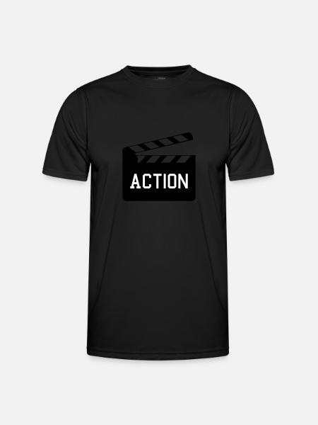 Action - Männer Funktions-T-Shirt - Schwarz